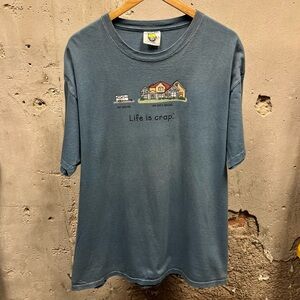 Life is Crap Vintage Y2K Comedy My Ex's House Life is Good Dupe Tee XXL 2XL